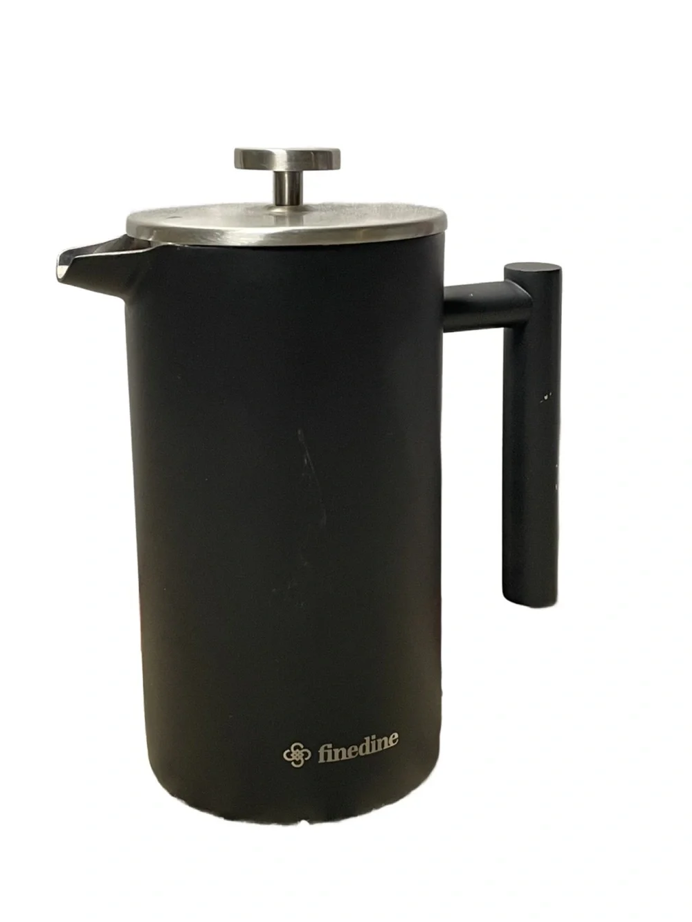 Finedine Matte Black French Press Coffee Maker - Stainless Steel - 34 oz.